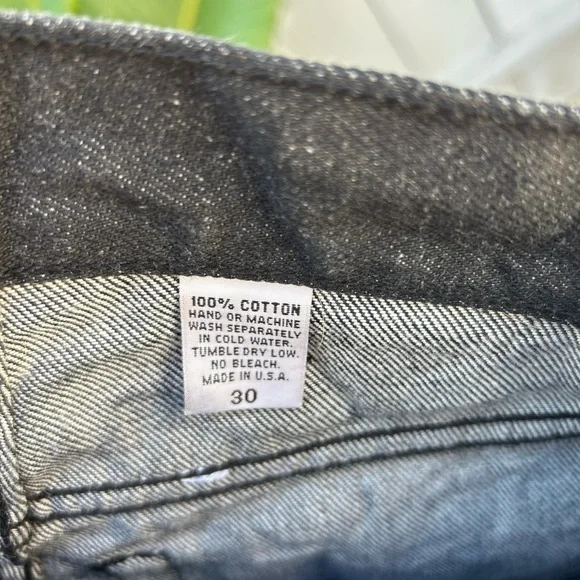 Vintage 90s Solo Semore Baggy Jeans Black USA Made 100% Cotton 30x31